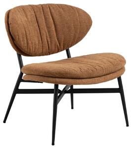 SOPHIA Terracotta (tessuto Apia 272)/telaio nero - POLTRONA LOUNGE SEDIA RELAX PER SOGGIORNO/UFFICIO IMBOTTITA