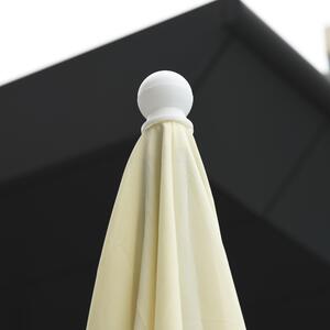 Ombrellone Da Giardino 2x2m In Matallo E Poliestere Bianco Crema