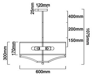 Open Design OR84801 - Lampadario a stelo GERDO 4xE27/12W/230V cromo lucido/bianco