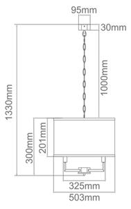 Open Design OR80216 - Lampadario a catena CASA 6xE14/15W/230V crema/cromo lucido