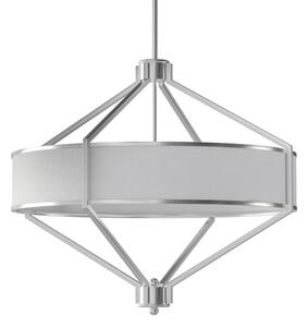 Open Design OR85822 - Lampadario a stelo ZUNDO 4xE27/15W/230V cromo opaco/bianco