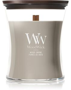Woodwick Wood Smoke candela profumata con stoppino in legno 275 g