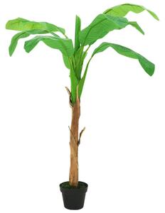 Albero di Banane Artificiale con Vaso 165 cm Verde