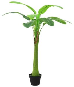 Albero di Banane Artificiale con Vaso 115 cm Verde