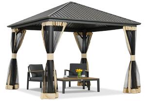 Gazebo in metallo Sardegna 3x3 con zanzariera Garden Point beige