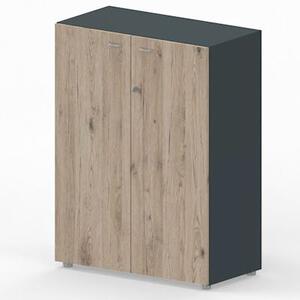 Libreria media c/ante battenti ARTEXPORT RAW 90x46x123H cm struttura a
