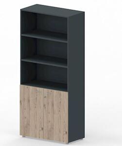 Libreria alta ante/vano a giorno ARTEXPORT RAW 90x46x200H cm strutt an