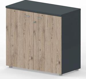 Libreria bassa c/ante battenti ARTEXPORT RAW 90x46x85H cm struttura an