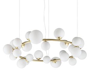 Lampadario Collezione PERLAGE 25 Luci G9 Bianco Altezza Regolabile Ideal Lux