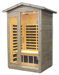 Sauna Finlandese Ad Infrarossi 2 Posti 125x105 Cm In Legno Di Cedro Canadese H188 Vorich Esterno
