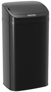 HOMCOM Cestino con sensore 48 L e chiusura automatica, acciaio inox, nero | Aosom Italy