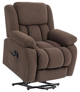 HOMCOM Poltrona alzapersone elettrica massaggiante e riscaldante, 93x104x100 cm, marrone | Aosom Italy