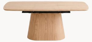 Tavolo allungabile ovale in legno di quercia Noémie, 160 - 200 x 90 cm