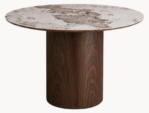Tavolino da salotto ovale con piano in ceramica Maëlle