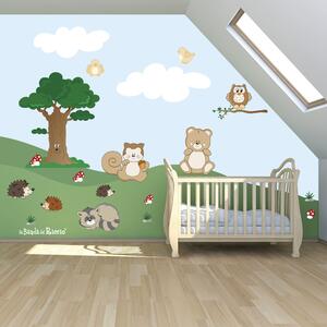 Adesivi murali Il Bosco Incantato - Adesivi Murali per Bambini