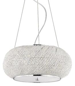 Ideal Lux Pashà SP6 lampadario classico per salotto con perle in cristallo molato E14 40W