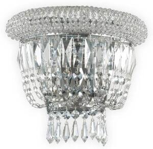 Ideal Lux Dubai AP2 lampada da parete classica in cristallo E14 40W