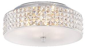 Ideal Lux Roma PL6 plafoniera elegante per soggiorno con elementi in cristallo G9