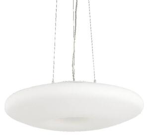 Ideal Lux Glory SP5 D60 lampadario moderno per soggiorno in vetro bianco soffiato e acidato E27 60W