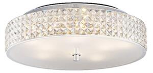 Ideal Lux Roma PL9 plafoniera elegante per soggiorno con elementi in cristallo G9