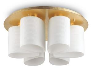 Ideal Lux Daisy PL6 plafoniera moderna con base rifinita in foglia d'oro E27 60W