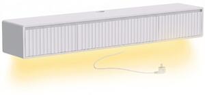 HOMCOM Mobile TV sospeso 160 cm con LED e prese per TV fino a 182,88 cm, bianco | Aosom Italy