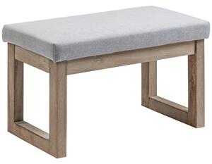 HOMCOM Poggiapiedi basso in tessuto con struttura in legno, grigio | Aosom Italy