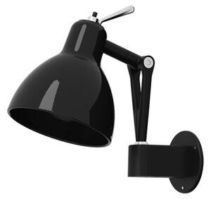 Rotaliana Luxy W0 applique orientabile con braccio snodato e diffusore in vetro colorato E14