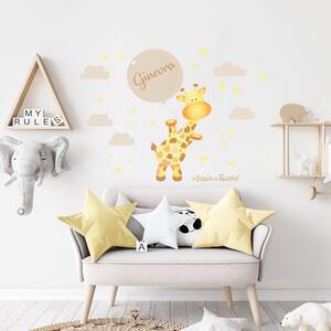 Adesivi murali La Giraffa Rosa - Adesivi Murali per Bambini