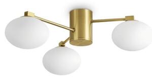Ideal Lux Hermes PL3 D60 lampada a soffitto moderna in vetro bianco