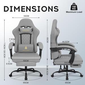 Sedia da gaming - Sedia da ufficio - Sedia per videogiochi - Sedia da lavoro - Sedia girevole - Design ergonomico - Cuscino ammortizzato extra largo