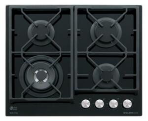 Glem Piano Cottura a Gas 4 Fuochi 60 cm in Cristallo colore Nero Lucido - GV64TXBK