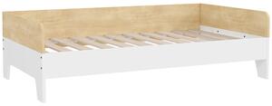 AIYAPLAY Letto per bambini 3-8 anni 143,5x74 cm con pannelli laterali alti, bianco | Aosom Italy