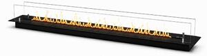 Topline - Bruciatore Per Camino A Bioetanolo 4lt Da Incasso 150x21x25 cm Black Edition in Acciaio