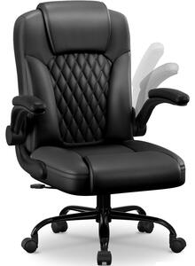 Sedia da ufficio ergonomica, con rivestimento morbido, funzione di inclinazione regolabile da 90 a 120 gradi e supporto lombare