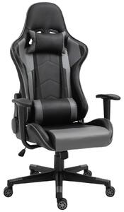 Sedia ergonomica da ufficio - Sedia da gaming - Sedia girevole - Sedia da ufficio in ecopelle - Sedia da ufficio - Nera