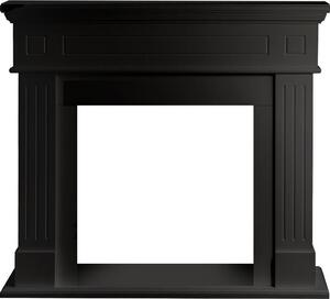 Cambridge - Cornice per Camino 110x100x36 cm Rivestimento Decorativo in Legno MDF Nero