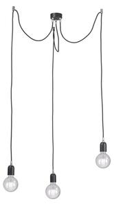 Rossini Erkel ERK103 lampada a sospensione moderna con cavo in tessuto colorato tre luci