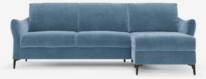 Dalia divano letto con penisola contenitore e materasso alto 18 cm - p