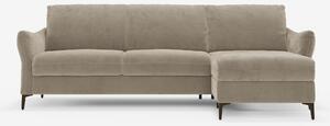 Dalia divano letto con penisola contenitore e materasso alto 18 cm - p