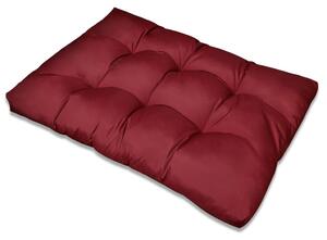 Cuscino per Sedile Imbottito 120 x 80 x 10 cm Rosso Vino