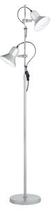 Ideal Lux Polly PT2 Argento lampada da terra a 2 luci orientabili