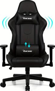 Sedia da gaming - Sedia per videogiochi - Sedia da gioco - Sedia da ufficio - Pouf - Design ergonomico - Poggiapiedi estraibile