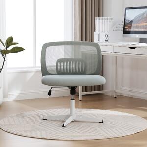 Sedia da ufficio ergonomica senza braccioli, girevole a 360° e regolabile in altezza, con funzione basculante