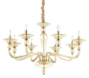 Ideal Lux Danieli SP8 lampadario classico in vetro soffiato E14 40w