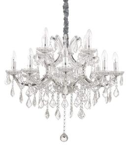 Ideal Lux Napoleon SP12 lampadario in vetro e cristallo classico E14 40W