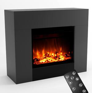 Camino elettrico a pavimento - Potenza: 1500 Watt - Dimensioni: 98x82x35 cm - Fiamme LED 3D