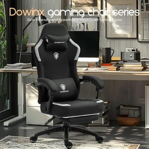 Sedia da gaming ergonomica con supporto lombare, poggiapiedi e cuscini confortevoli