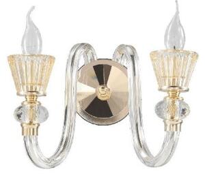 Ideal Lux Strauss AP2 applique classica con finitura in oro rosa E14 40W