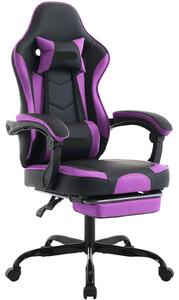 Sedia da gaming viola - Sedia ergonomica per gaming e per ufficio con supporto lombare